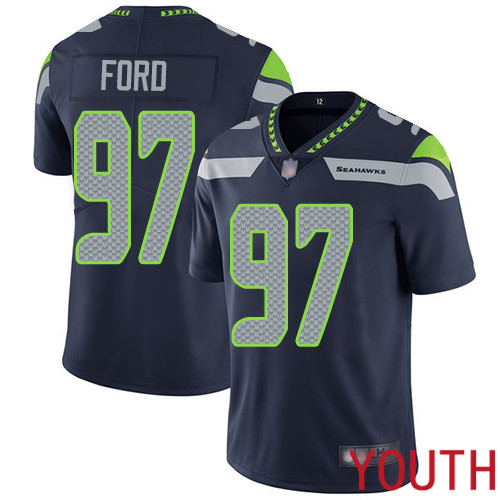 Seattle Seahawks Limited Navy Blue Youth Poona Ford Home Jersey NFL Football #97 Vapor Untouchable